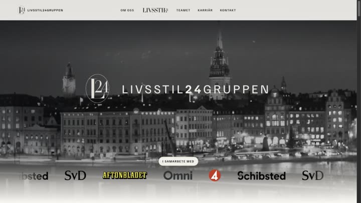 Livsstil24Gruppens webbplats