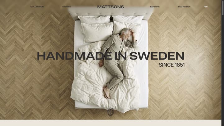 Mattsons Beds webbplats